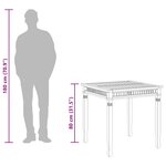 vidaXL Table à dîner de jardin 80x80x80 cm Bois de teck solide