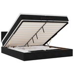 VidaXL Cadre de lit ottoman avec matelas noir 200x200cm velours