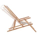 vidaXL Chaise pliable de plage Tissu et cadre en bois Multicolore