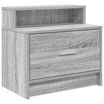 vidaXL Tables de chevet avec tiroir 2 Pièces sonoma gris 51x31x47 cm