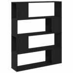 vidaXL Centre de divertissement Noir 100 x 24 x 124 cm