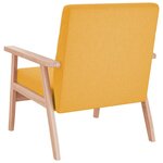 vidaXL Fauteuil jaune tissu