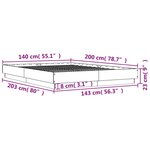vidaXL Cadre de lit avec LED sans matelas chêne sonoma 140x200 cm