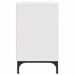 vidaXL Table de chevet Blanc 63 5 x 36 x 61 cm Bois d'ingénierie