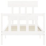 vidaXL Cadre de lit sans matelas blanc 90x200 cm bois de pin massif