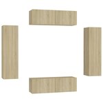 vidaXL Ensemble de meubles TV 4 Pièces Chêne sonoma Bois d'ingénierie