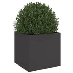 vidaXL Jardinière noir 42x40x39 cm acier laminé à froid