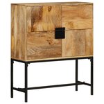 vidaXL Buffet 80x30x95 cm bois de manguier brut massif