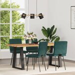 vidaXL Chaises à manger lot de 4 Vert foncé Velours