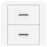 vidaXL Table de chevet Blanc brillant 50x39x47 cm