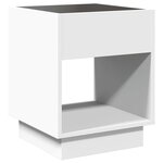 vidaXL Table basse avec LED infini blanc 40x40x50 cm