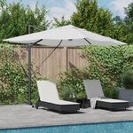 vidaXL Parasol cantilever Roma avec LEDs  sable  352x251x265 cm  en aluminium.