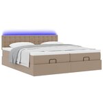 VidaXL Cadre de lit ottoman et matelas cappuccino 180x200cm similicuir