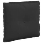 vidaXL Coussin de Dos Noir 50 x 45 cm Tissu en microfibre