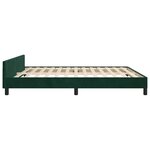vidaXL Cadre de lit sans matelas vert foncé 160x200 cm velours