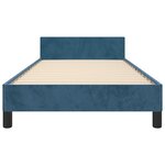 vidaXL Cadre de lit avec tête de lit Bleu foncé 90x190 cm Velours