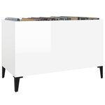 vidaXL Armoire à disques blanc brillant 74 5x38x48cm bois d'ingénierie