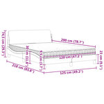 vidaXL Lit avec matelas blanc 120x200 cm similicuir