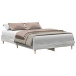 vidaXL Cadre de lit sans matelas sonoma gris 120x200cm bois ingénierie