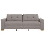 vidaXL Canapé Taupe 221 x 80 x 80 cm tissu