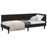 vidaXL Cadre de lit d'angle Noir 80 x 200 cm Velours