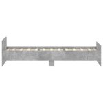 vidaXL Cadre de lit gris béton 100x200 cm bois d'ingénierie