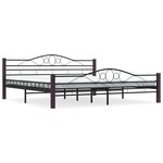 vidaXL Cadre de lit sans matelas noir métal 200x200 cm