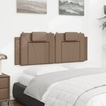 vidaXL Coussin de tête de lit cappuccino 140 cm similicuir