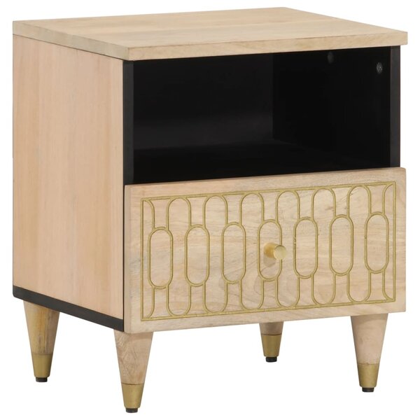 vidaXL Table de chevet 40x33x46 cm Bois de manguier solide