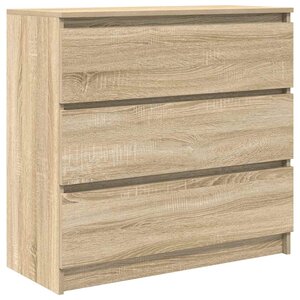 vidaXL Buffet chêne sonoma 80x35x76 cm bois d'ingénierie