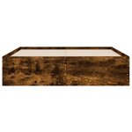 vidaXL Cadre de lit avec tiroirs sans matelas chêne fumé 135x190 cm