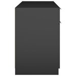 vidaXL Bureau noir 100x50x75 cm bois d'ingénierie