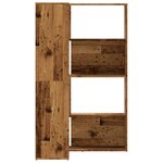 vidaXL Bibliothèque d'angle à 4 niveaux vieux bois bois d'ingénierie