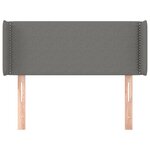 vidaXL Tête de lit avec oreilles Gris foncé 83x16x78/88 cm Tissu