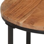 vidaXL Tables basses gigognes 3 Pièces bois massif d'acacia et fer