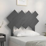 vidaXL Tête de lit Gris 92x3x81 cm Bois massif de pin