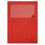 Paquet De 25 Chemises À Fenêtre Forever 130g/m2 - 22x31cm - Rouge - X 16 - Exacompta