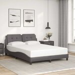 vidaXL Cadre de lit sans matelas Zadar gris 120x200 cm similicuir