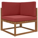vidaXL Coussin de canapé d'extérieur 3 Pièces Bordeaux Polyester