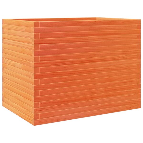 vidaXL Jardinière cire marron 90x60x68 5 cm bois de pin massif