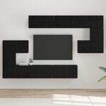 vidaXL Ensemble de Cabinet TV 10 Pièces Chêne Noir 180 x 30 x 90.5 cm