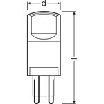 Osram ampoule led capsule claire 3 8w=40 g9 chaud