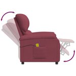 vidaXL Fauteuil de massage Rouge bordeaux Tissu