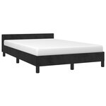vidaXL Cadre de lit avec tête de lit noir 120x190 cm velours