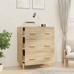 vidaXL Buffet Chêne sonoma 70x34x90 cm Bois d'ingénierie