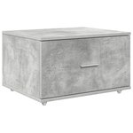 vidaXL Cabinet à tiroirs Gris béton Béton Moyen Portes