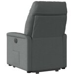 vidaXL Fauteuil inclinable Gris foncé Tissu