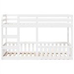 vidaXL Lit superposé Blanc 90x190 cm Bois de pin massif