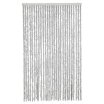 vidaXL Rideau anti-mouches gris 118x220 cm chenille