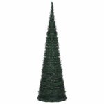 vidaXL Sapin de Noël artificiel pré-éclairé avec guirlandes vert 150cm